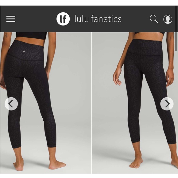 Lululemon Align High-Rise Pant 25" Sz 16 Segment Emboss Black 1412 - Picture 1 of 6